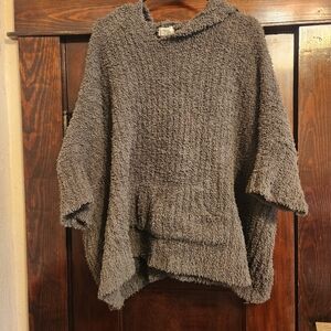 Hippie Rose Army Green Poncho Sweater